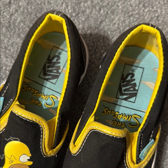 Vans Kids Black Slip-On Shoes with Simpsons Design - Picture 2 of 6